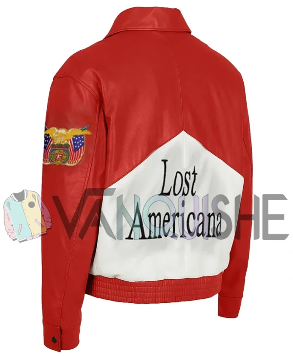 The Tonight Show MGK Leather Jacket left back