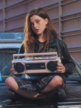 This Too Shall Pass Katie Douglas Black Leather Jacket