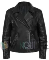 Tulsa King S03 Bella Heathcote Leather Jacket front