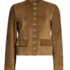Tulsa King S03 Dana Delany Brown Suede Jacket