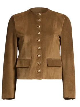 Tulsa King S03 Dana Delany Brown Suede Jacket