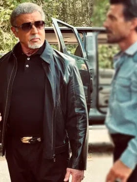 Tulsa King S03 Sylvester Stallone Leather Jacket Side