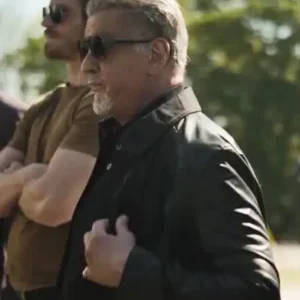 Tulsa King S03 Sylvester Stallone Black Leather Jacket