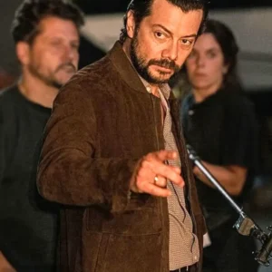 Two Graves S01 Álvaro Morte Brown Suede Jacket Side