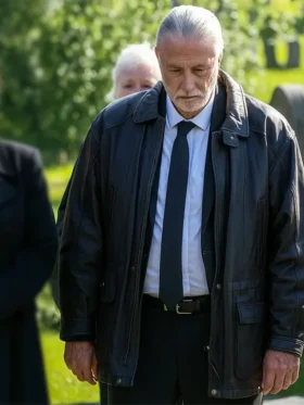 Unforgivable David Threlfall Black Leather Jacket Side
