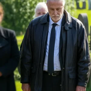 Unforgivable David Threlfall Black Leather Jacket Side