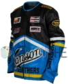 Vanson Leathers Genesis Blue Motorcycle Jacket left