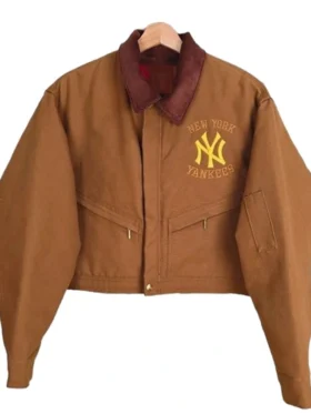 Vintage Carhartt NY Yankees Crop Jacket Back