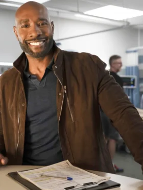 Watson S02 Morris Chestnut Suede Leather Jacket Side