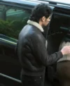 Wednesday S02 Noah B. Taylor Shearling Leather Jacket