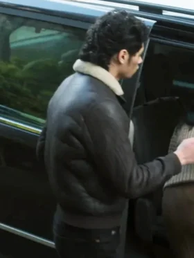 Wednesday S02 Noah B. Taylor Shearling Leather Jacket