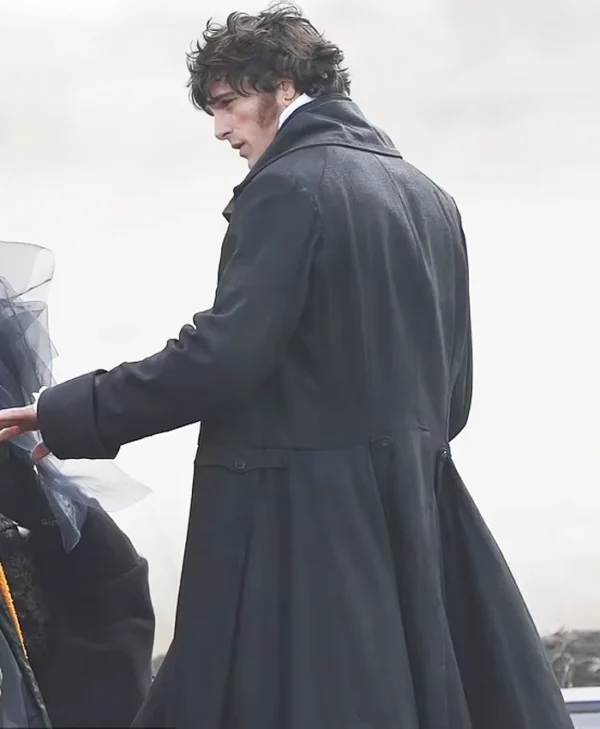 Wuthering Heights Jacob Elordi Black Coat