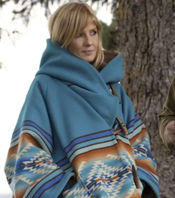 beth dutton blue poncho