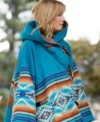 beth dutton blue poncho side look