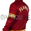 1980’s Calgary Flames Red Satin Jacket left back