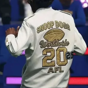 Snoop Dogg AFL Grand Final 2025 White Jacket Back Look