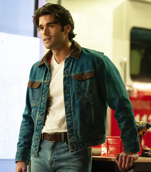 9-1-1 Nashville S01 Hunter McVey Denim Jacket Front