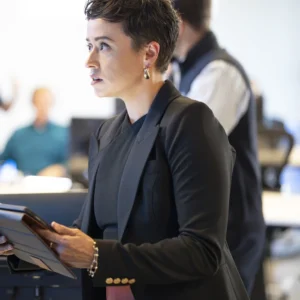 9-1-1 S09 Briana Venskus Black Suiting Blazer