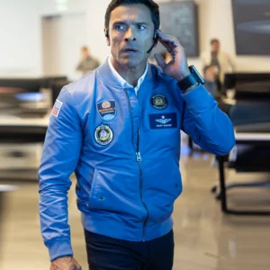 9-1-1 S09 Mark Consuelos Bomber Jacket Side
