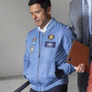9-1-1 S09 Mark Consuelos Bomber Jacket Front