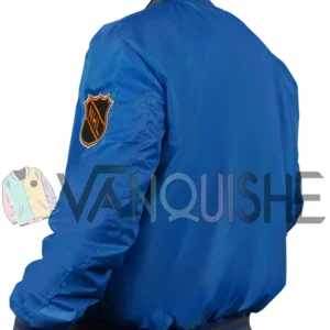 90s San Jose Sharks Blue Starter Jacket left back