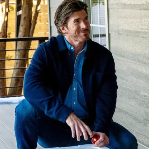 A Christmas Prayer Christopher Russell Blue Wool Jacket