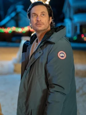 A Merry Little Ex-Mas Oliver Hudson Hooded Jacket Back