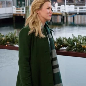 A Newport Christmas Ginna Claire Green Coat Front