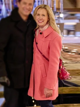 A Newport Christmas Ginna Claire Mason Pink Coat Side