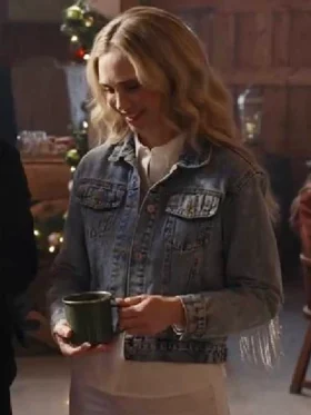 A Royal Montana Christmas Fiona Gubelmann Denim Jacket Back