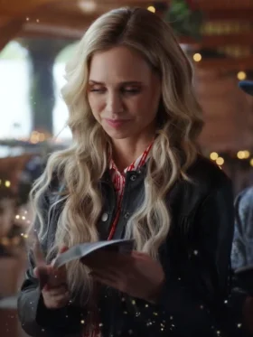 A Royal Montana Christmas Fiona Gubelmann Fringe Leather Jacket Back