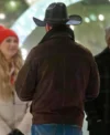 A Royal Montana Christmas Warren Christie Brown Leather Jacket