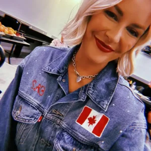 AEW All Out Renee Paquette Blue Denim Jacket