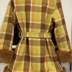 AEW Dynamite 2025 Paige Wooding Plaid Fur Coat Back Look