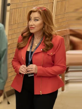 Abbott Elementary S05 Lisa Ann Walter Biker Jacket