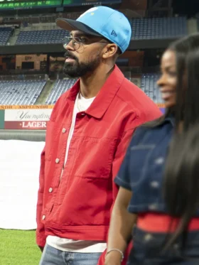 Abbott Elementary S05 Matthew Law Red Jacket Front