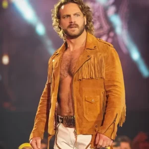 Adam Page Brown Fringe Suede Jacket Side