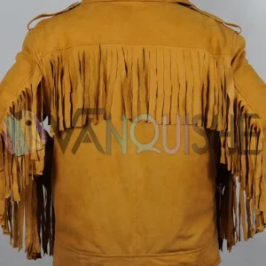 Adam Page Brown Fringe Suede Jacket back