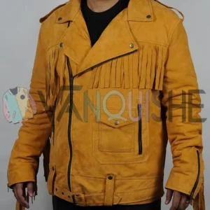 Adam Page Brown Fringe Suede Jacket left