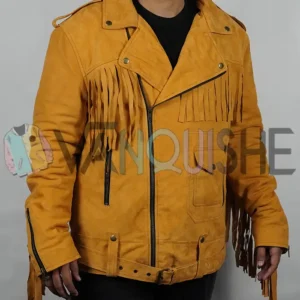 Adam Page Brown Fringe Suede Jacket right