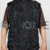 Alex Black Persian Lamb Fur Waistcoat Vest front