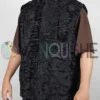 Alex Black Persian Lamb Fur Waistcoat Vest left