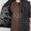 Alex Black Persian Lamb Fur Waistcoat Vest right open