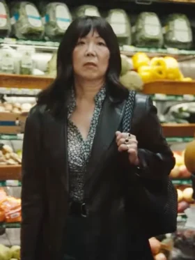 All That We Love Margaret Cho Black Leather Blazer