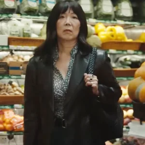 All That We Love Margaret Cho Black Leather Blazer