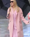 Amanda Holden Pink Wool Long Coat
