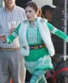 Anna Kendrick Noelle fur vest Front Look