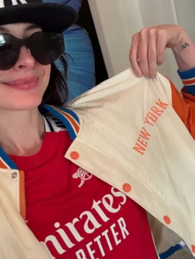 Anne Hathaway New York Knicks Jacket
