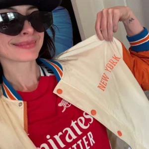 Anne Hathaway New York Knicks Jacket