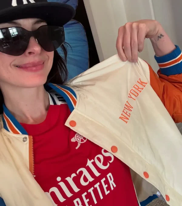 Anne Hathaway New York Knicks Jacket